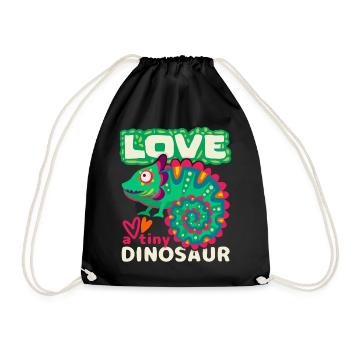 Caméléon, dicton drôle, petit dinosaure - Sac de sport léger - noir - Devant
