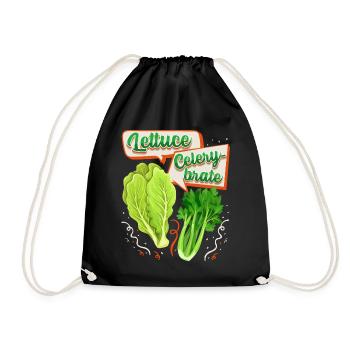 Céleri, salade drôle de dicton, jeu de mots - Sac de sport léger - noir - Devant