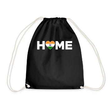 Inde Accueil Inde Drapeau Inde Amour - Sac de sport léger - noir - Devant