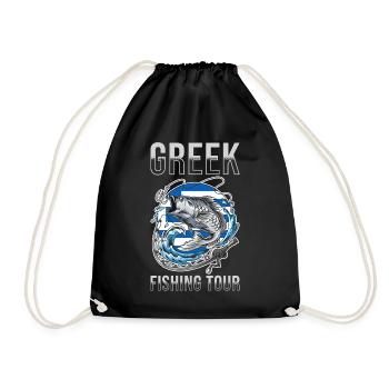 Tour de pêche grec - Sac de sport léger - noir - Devant