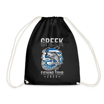 Excursion de pêche grecque 2022 - Sac de sport léger - noir - Devant