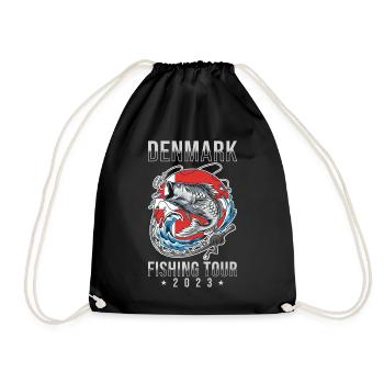 Tour de pêche Danemark 2023 - Sac de sport léger - noir - Devant