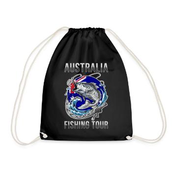 Angeltour Australien - Turnbeutel - Schwarz - Vorne