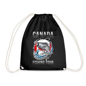 Voyage de pêche Canada - Sac de sport léger - noir - Devant