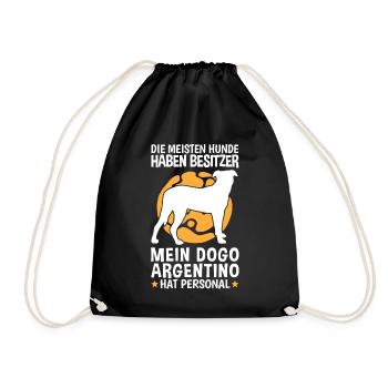 Dogo Argentino hat Personal Argentinien Dogge - Turnbeutel - Schwarz - Vorne