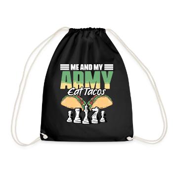 Funny board game sports humor for a - Drawstring Bag - black - Front