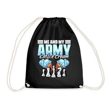 Fun board game sport for a - Drawstring Bag - black - Front