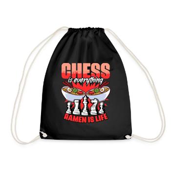 Funny chessboard game humor for a - Drawstring Bag - black - Front