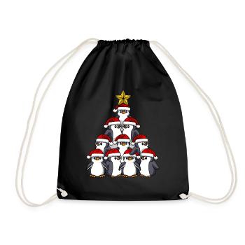 Arbre de Noël Pingouin - Sac de sport léger - noir - Devant