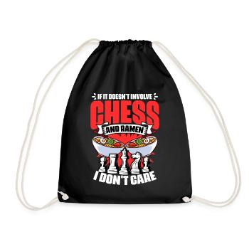 Funny board game humor for a ramen - Drawstring Bag - black - Front