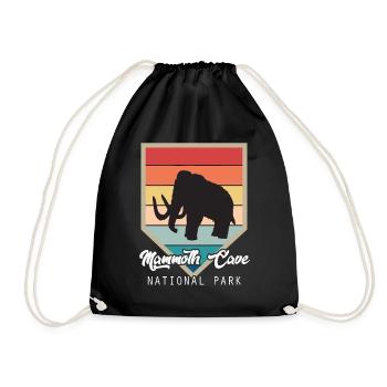 Nationalpark Souvenir Mammoth Cave Kentucky Wander - Turnbeutel - Schwarz - Vorne