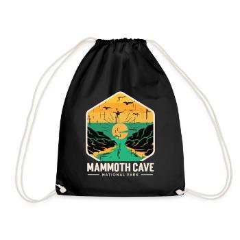 Nationalpark Souvenir Mammoth Cave Kentucky Souven - Turnbeutel - Schwarz - Vorne