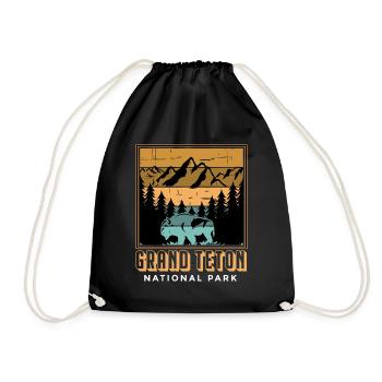 Parc national Buffalo Grand Teton Mountain Camping Souve - Sac de sport léger - noir - Devant