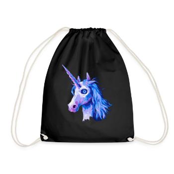 Horreur Licorne Halloween - Sac de sport léger - noir - Devant