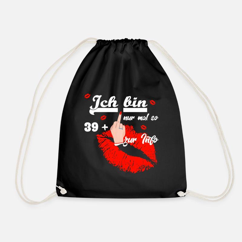 Zum 40. Geburtstag Damen 39 + - Turnbeutel - Schwarz