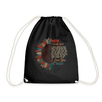 Maman Chemise, j’aimerais vraiment pouvoir ramener maman - Sac de sport léger - noir - Devant