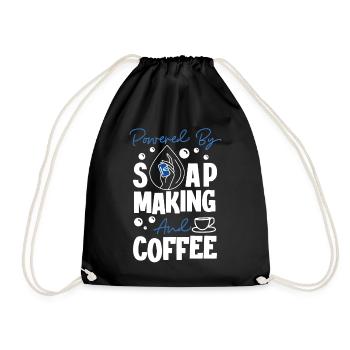 Soap Making Crafting Powered By - Drawstring Bag - black - Front
