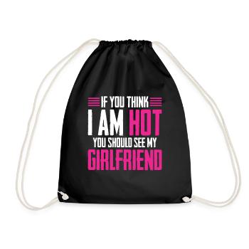 Si vous pensez que je suis mignon, vous devriez voir ma petite amie - Sac de sport léger - noir - Devant
