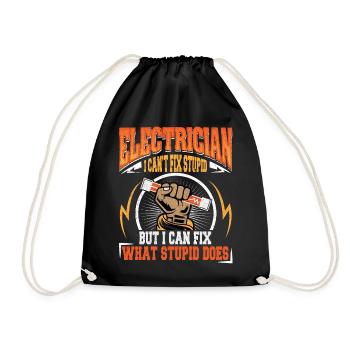 Je ne peux pas réparer Stupid Electrician - Sac de sport léger - noir - Devant