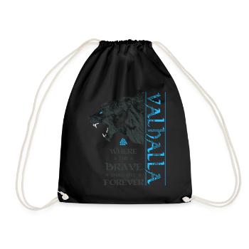 Grizzly Bear Valhalla Viking Bear Wotan Knots - Drawstring Bag - black - Front