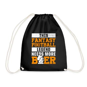 Fantasy Football Legend Beer Lover Sports - Drawstring Bag - black - Front