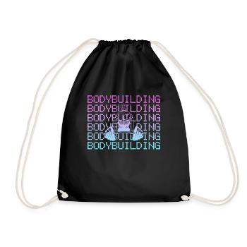 culturisme - Sac de sport léger - noir - Devant