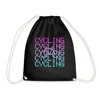 Fahrrad fahren - Turnbeutel - Schwarz - Vorne