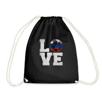 Football Amour Russie - Sac de sport léger - noir - Devant
