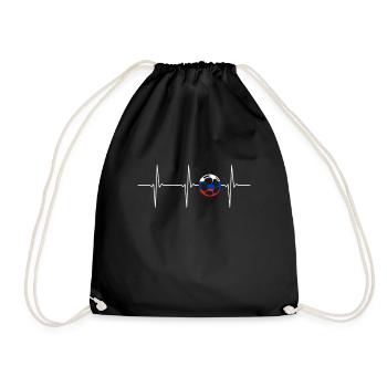 EcG de football Russie Heartbeat - Sac de sport léger - noir - Devant