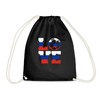 Football Amour Russie - Sac de sport léger - noir - Devant