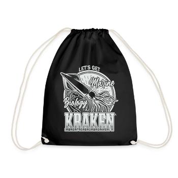 Lass uns Kraken Funny Squid Marine Biologist Sea bekommen - Turnbeutel - Schwarz - Vorne