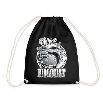 Marine Biologist Hammerhead Shark Marine Biology - Drawstring Bag - black - Front