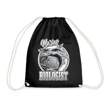 Marine Biologist Hammerhead Shark Marine Biology - Drawstring Bag - black - Front