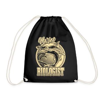 Marine Biologist Hammerhead Shark Marine Biology - Drawstring Bag - black - Front