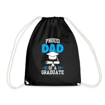 Proud Father of a Graduate Degree - Drawstring Bag - black - Front