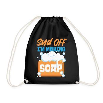Soap Making Crafting Sud Off I'm - Drawstring Bag - black - Front