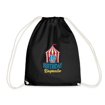 10th Birthday Circus Director Circus Lover - Drawstring Bag - black - Front