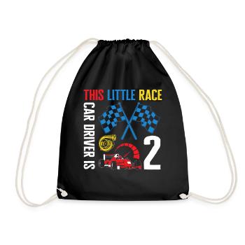 Little Race Car Driver est 2 futur pilote de course, - Sac de sport léger - noir - Devant