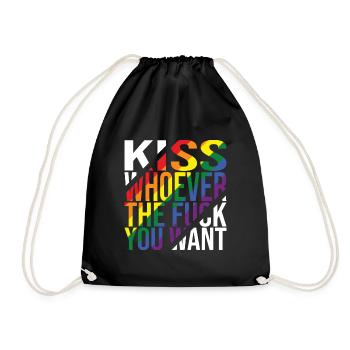 Embrassez qui que vous vouliez Fierté LGBTQ - Sac de sport léger - noir - Devant