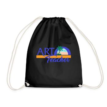 Kunsthemd, Künstler Strandliebhaber, Kunstlehrer Geschenk, - Turnbeutel - Schwarz - Vorne