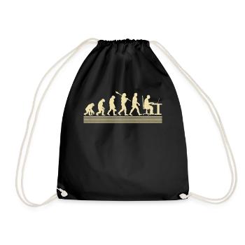 Software-developer-evolution - Drawstring Bag - black - Front