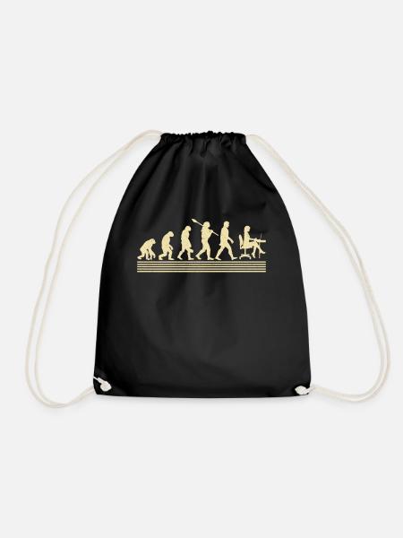 Buchhalter-evolution - Turnbeutel - Schwarz