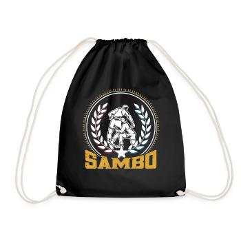 Sambo Kampfsport Training Trainer Kampfkunst - Turnbeutel - Schwarz - Vorne