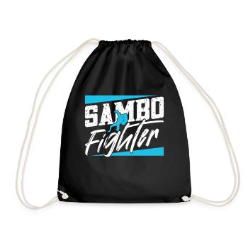 Sambo Fighter Training Martial Arts Martial Arts - Drawstring Bag - black - Front