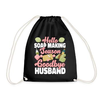 Soap Making Crafting Hello Soap - Turnbeutel - Schwarz - Vorne
