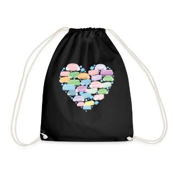 Soap Making Crafting Heart - Turnbeutel - Schwarz - Vorne