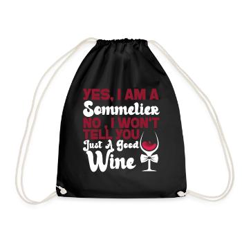 Dégustation de vin de sommelier - Sac de sport léger - noir - Devant