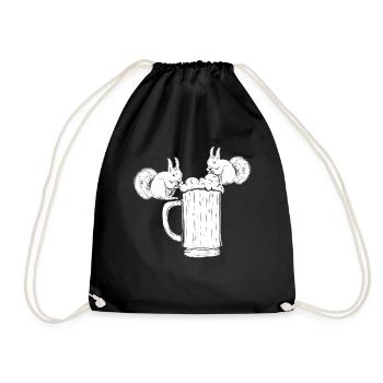 Bière d’écureuil Drôle de boissons d’écureuil - Sac de sport léger - noir - Devant