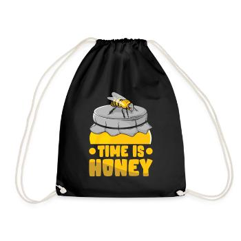 Bees honey bee beekeeper beekeeper gift - Drawstring Bag - black - Front