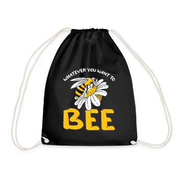 Bees honey bee beekeeper beekeeper gift - Drawstring Bag - black - Front